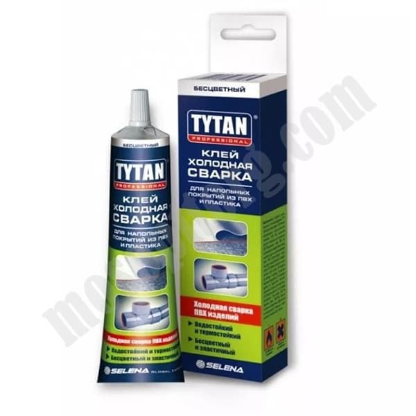 Клей /холодная сварка/ "TYTAN Professional" 100 г, для напольных покрытий из ПВХ и пластика / 22212 С-000113030
