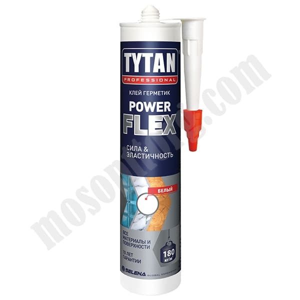 Клей монтажный "TYTAN professional" Power Flex акрилатный, белый, универсальный, 290 мл. / 996153 С-000115252