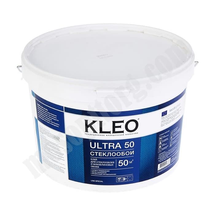Клей для обоев "KLEO" ULTRA 50 стеклообоев,10кг., ведро (50м2) С-000184906