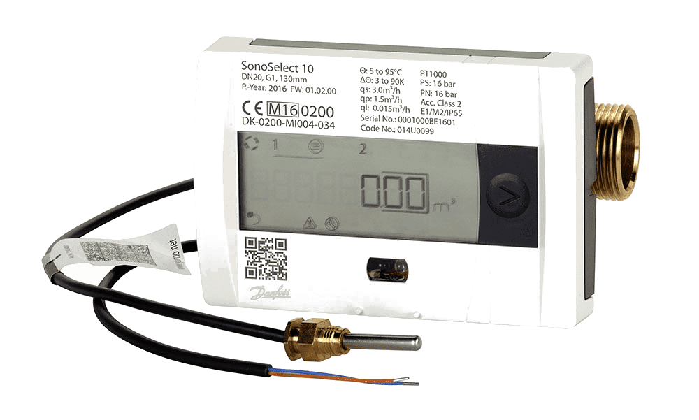 Теплосчетчик, SonoSafe10/2,5/установка- подающий трубопровод/Dn20/резьбовое исполнение+лист поверки 014U0051P