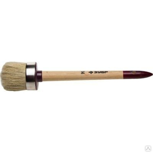 ЗУБР 55 мм, щетина натуральная светлая, деревянная ручка, кисть круглая УНИВЕРСАЛ - МАСТЕР 01501-55 01501-50 