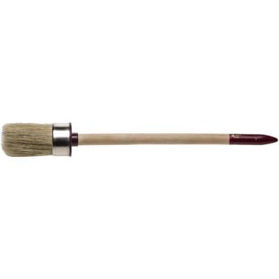ЗУБР 35 мм, щетина натуральная светлая, деревянная ручка, кисть круглая УНИВЕРСАЛ - МАСТЕР 01501-35 01501-30