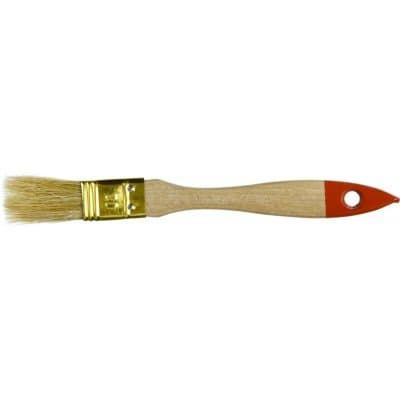ЗУБР 20 мм, 3/4", щетина натуральная, деревянная ручка, кисть плоская 01099-020
