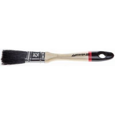 STAYER 38 мм, 1,5", щетина натуральная чёрная, деревянная ручка, кисть плоская UNIVERSAL-EURO 01022-038 01022-025