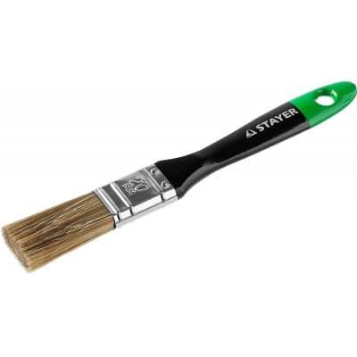 STAYER 25 мм, 1", щетина искусственная, деревянная ручка, кисть плоская KANEKARON-EURO 0106-025 0106-020