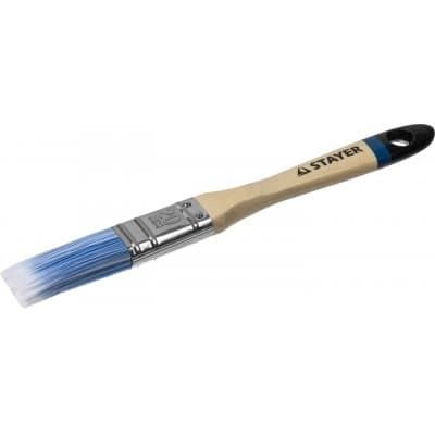 STAYER 25 мм, 1", щетина искусственная, деревянная ручка, кисть плоская AQUA 01062-025 01062-020