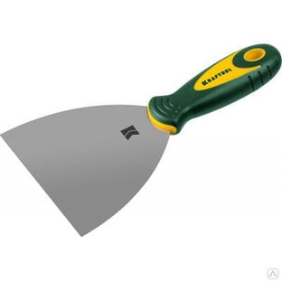 Шпательная лопатка KRAFTOOL с 2-компонент ручк, профилиров нержав полотно, 125мм 10035-125 