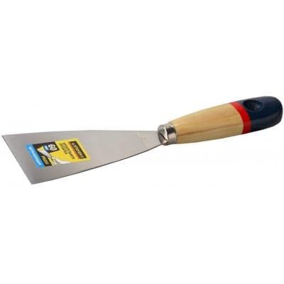 Шпательная лопатка STAYER "PROFI" c нержавеющим полотном, деревянная ручка, 60мм 10012-060