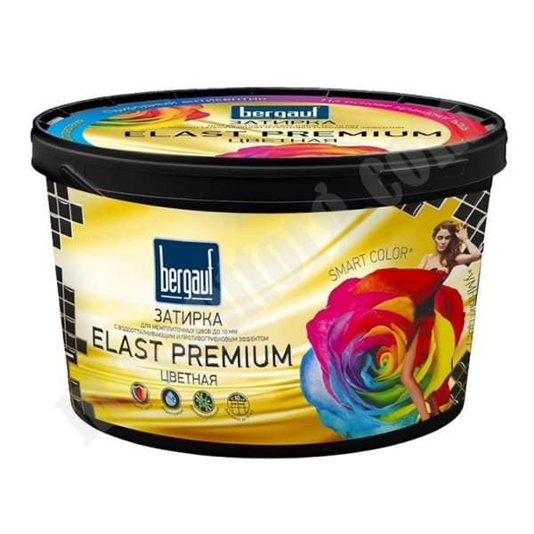 Затирка Elast Premium , Белая 2кг С-000206829 Bergauf