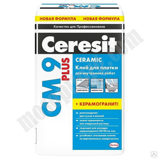 Клей для плитки для внутренних работ Ceresit СМ 9, 25кг С-000020384 