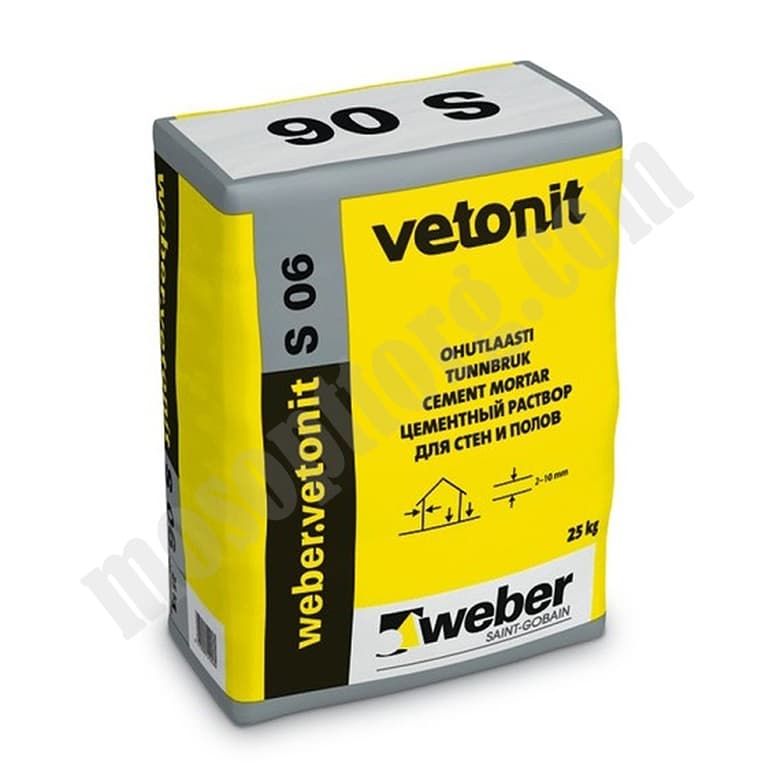 Универсальный цементный раствор Weber.Vetonit S06, 25кг С-000116813 DAUER