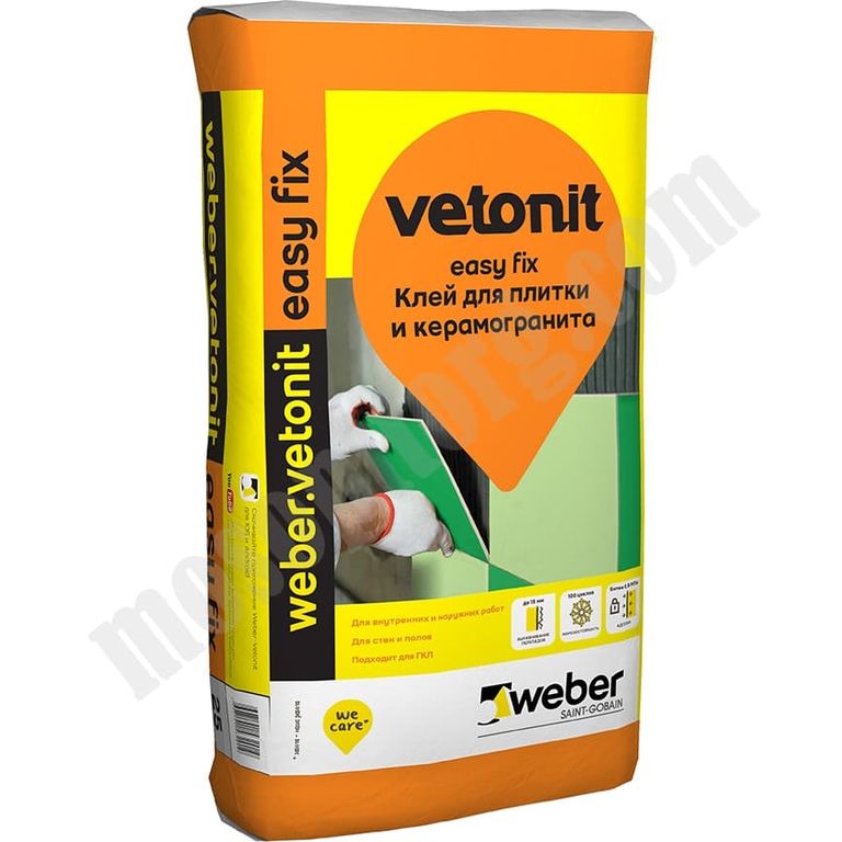 Клей для плитки и керамогранита Weber.Vetonit Easy Fix (25кг) (1001891) С-000053556