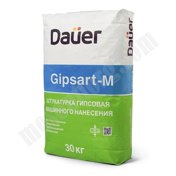 Штукатурка гипсовая машинного нанесения Dauer GIPSART-M / ГИПСАРТ белая, 30кг С-000227993 DAUER