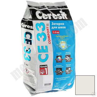 Затирка Ceresit СЕ 33 для узких швов, цвет - жасмин (2кг) С-000070608 