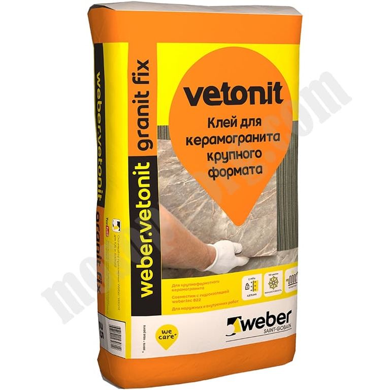 Клей для керамогранита Weber.Vetonit Granit Fix, 25 кг С-000086698