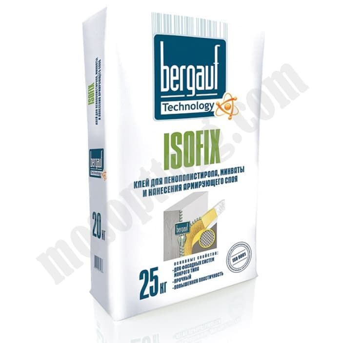 Клей для систем теплоизоляции Bergauf Isofix, 25 кг С-000051189