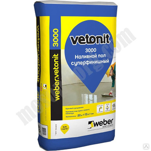 Наливной пол Weber.Vetonit 3000 (0-5мм), 20 кг С-000125034 