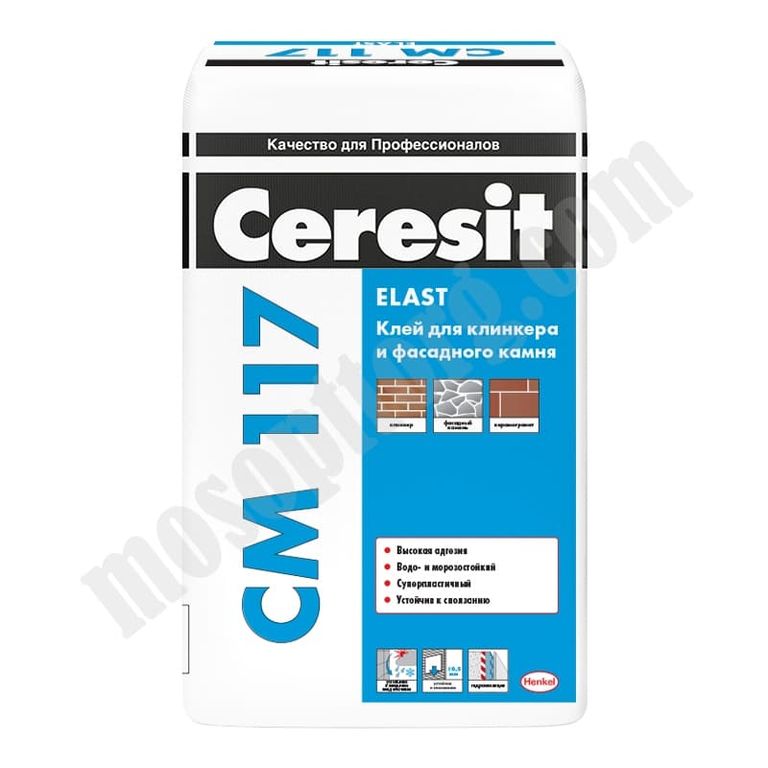 Клей для плитки эластичный Ceresit СМ 117, 25кг С-000091909