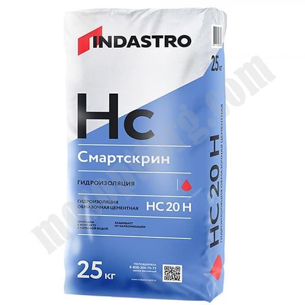 Жёсткая гидроизоляция ИНДАСТРО СМАРТСКРИН HC20 H, 25кг С-000107102 Индастро