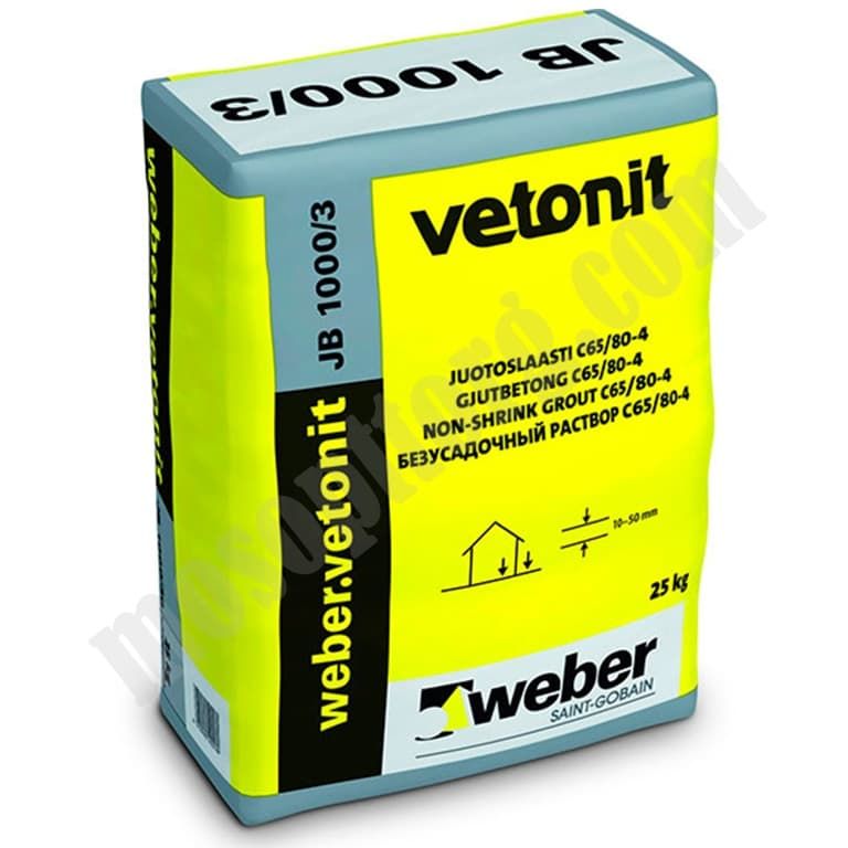 Безусадочный раствор Weber.Vetonit JB 1000/3, 25кг С-000086626