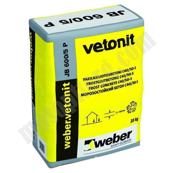 Раствор безусадочный WEBER VETONIT JB 600/5 P 25 кг /1014910 С-000116821 Weber