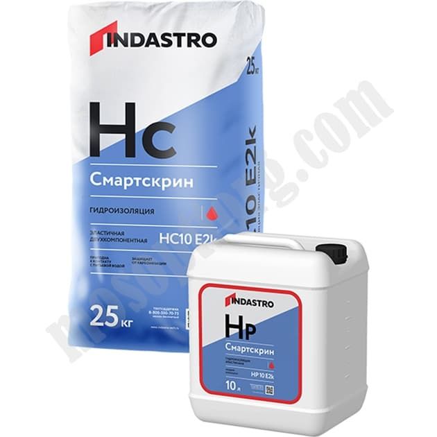 Эластичная гидроизоляция (жидкий компонент) ИНДАСТРО СМАРТСКРИН HC10 E2k, 10л С-000107100 Индастро