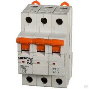 СВЕТОЗАР 16A, "C", 400 в, 10 kA, 3-полюсной, выключатель автоматический SV-49073-16-C 