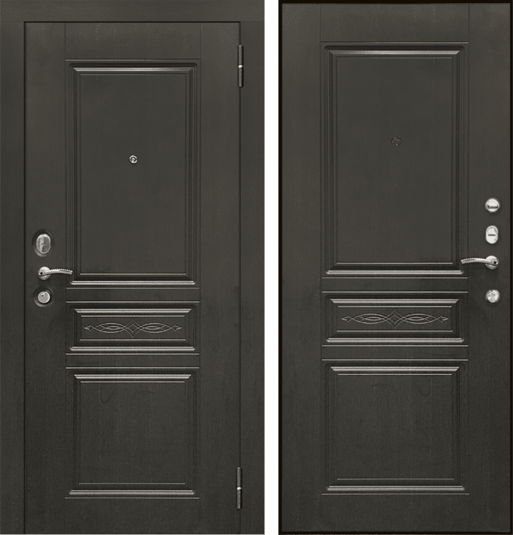 Дверь металлическая SD Prof-10 Троя Венге 2050*860 Правое открывание vrd-33760 Verda