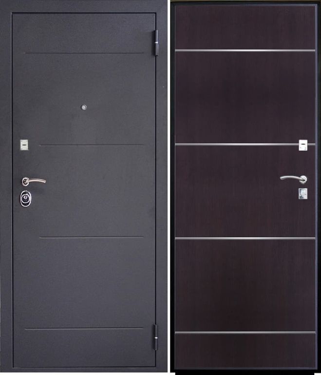 Дверь металлическая SD Prof-2 Молдинг Венге 2050*870 Правое открывание vrd-21094 Verda