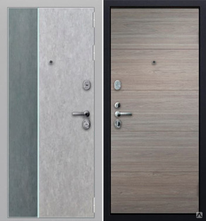 Дверь Экстер 01 с молдингом Серый бетон/графит 2050*960 vrd-30025 Verda 