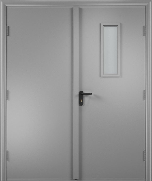 Дверь ДПГ + ДПО ламинированная 60 мин. Серый vrd-10629 Verda