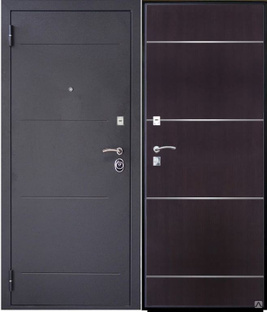 Дверь металлическая SD Prof-2 Молдинг Венге 2050*970 Левое открывание vrd-21096 Verda 