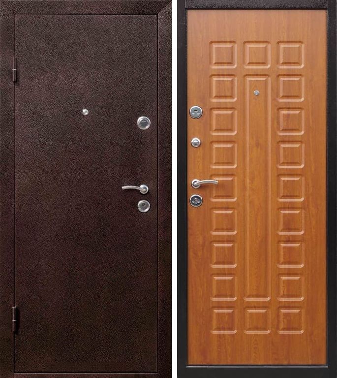 Дверь металлическая Йошкар Дуб золотой 2050*960 Левое открывание vrd-11106 Verda