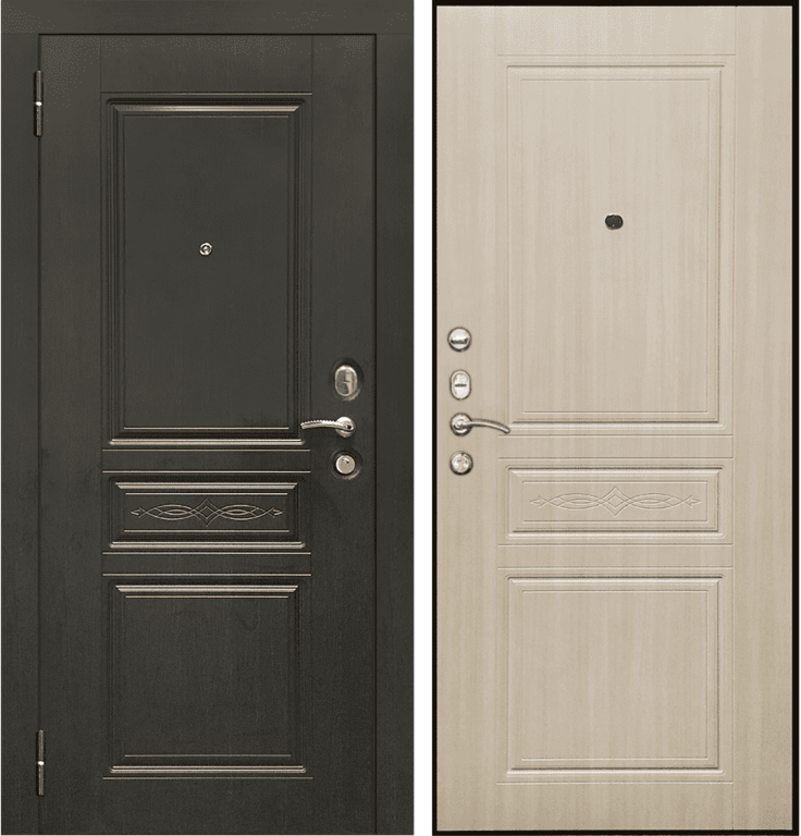 Дверь металлическая SD Prof-10 Троя Дуб светлый 2070*980 Левое открывание vrd-22564 Verda