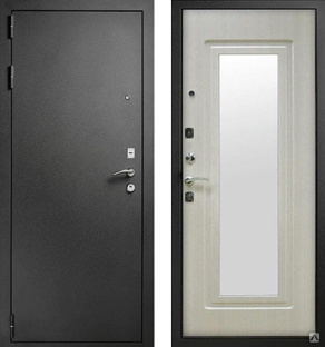 Дверь металлическая Царское зеркало муар Белый ясень 2050*860 Левое открывание vrd-30009 Verda 