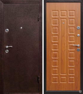 Дверь металлическая Йошкар Дуб золотой 2050*960 Правое открывание vrd-11104 Verda 