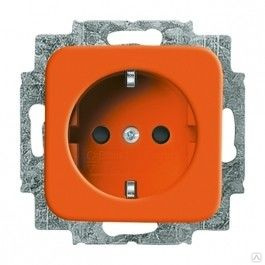 5ub1901 i-system schuko socket outlet w. increased touch protection with labeling zsv orange, 55mm x 5963511 siemens 
