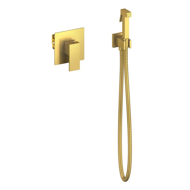 Смеситель встроенный с гигиеническим душем Timo Selene 2089/17SM золото матовое 2089-17SM