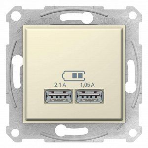 Sedna USB Розетка механизм 2x1,05А бежевый 3652538 Schneider Electric