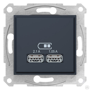 Sedna USB Розетка механизм 2x1,05А графит 8310348 Schneider Electric 