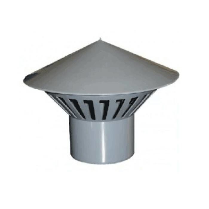 Зонт PP-H вентиляционный серый Дн 50 б/нап Ostendorf 904009
