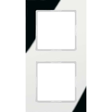 Рамка 2-я для горизонтальной/вертикальной установки Серия- ACreation Материал- стекло Цвет- серебро (зеркало) JUNG