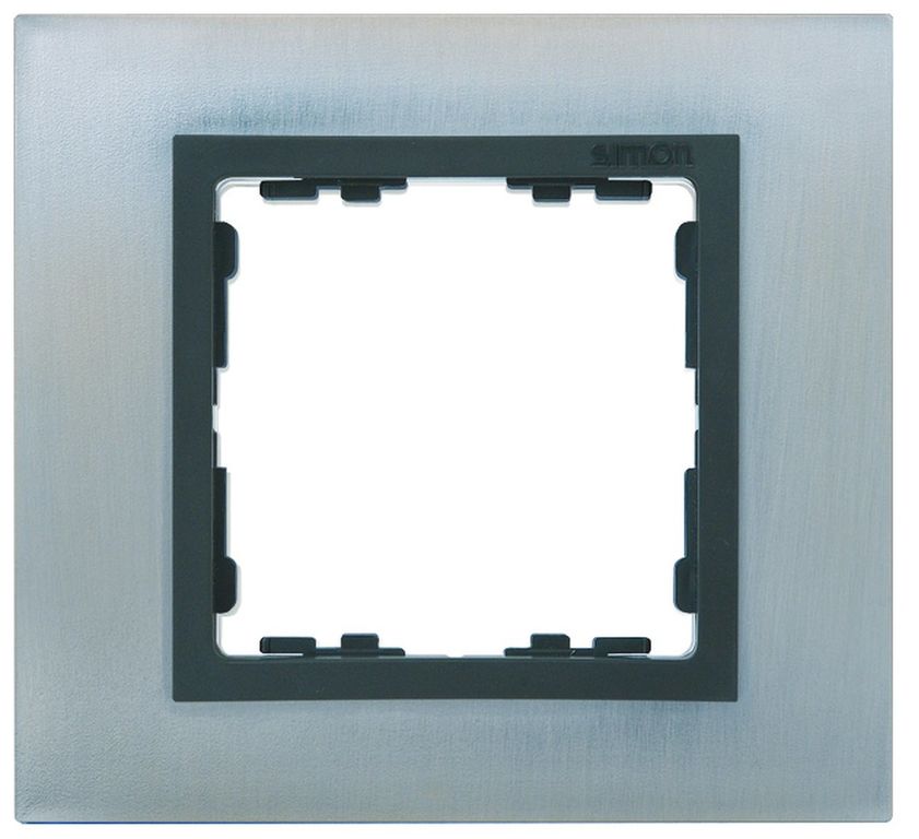 Рамка на 2 поста, S82N, серый - графит (стекло) Simon