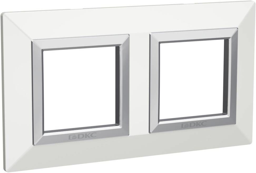 Рамка из металла, Avanti, белая, 4 модуля DKC