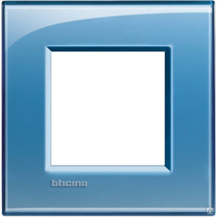 LivingLight Рамка прямоугольная 3+3 модуля Голубой BTicino 