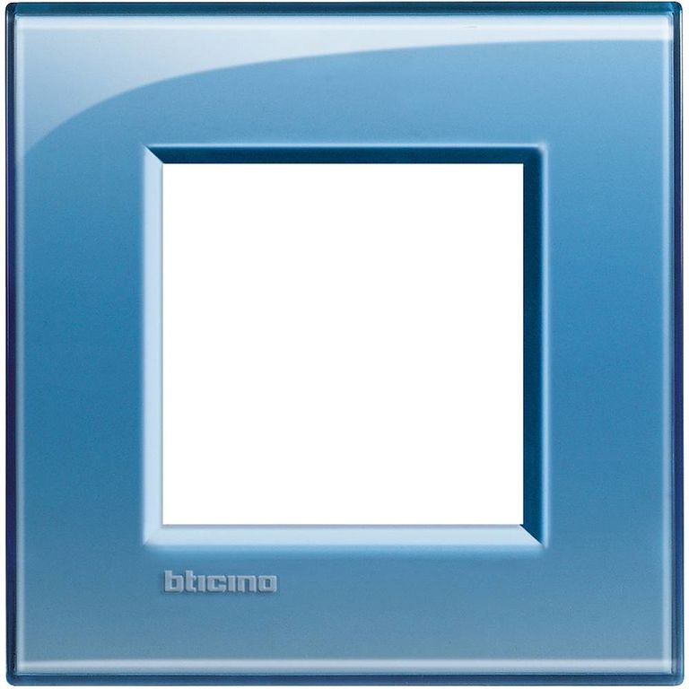 LivingLight Рамка прямоугольная 3+3 модуля Голубой BTicino