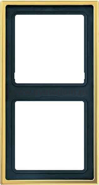 Рамка 2-я для горизонтальной/вертикальной установки Серия- LS990 Материал- металл Цвет- золото JUNG