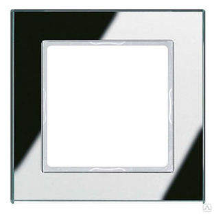 Рамка 1-я для горизонтальной/вертикальной установки Серия- ACreation Материал- стекло Цвет- серебро (зеркало) JUNG 