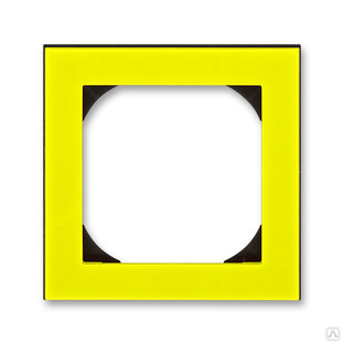 Рамка ABB Levit 1 пост жёлтый / дымчатый чёрный 
