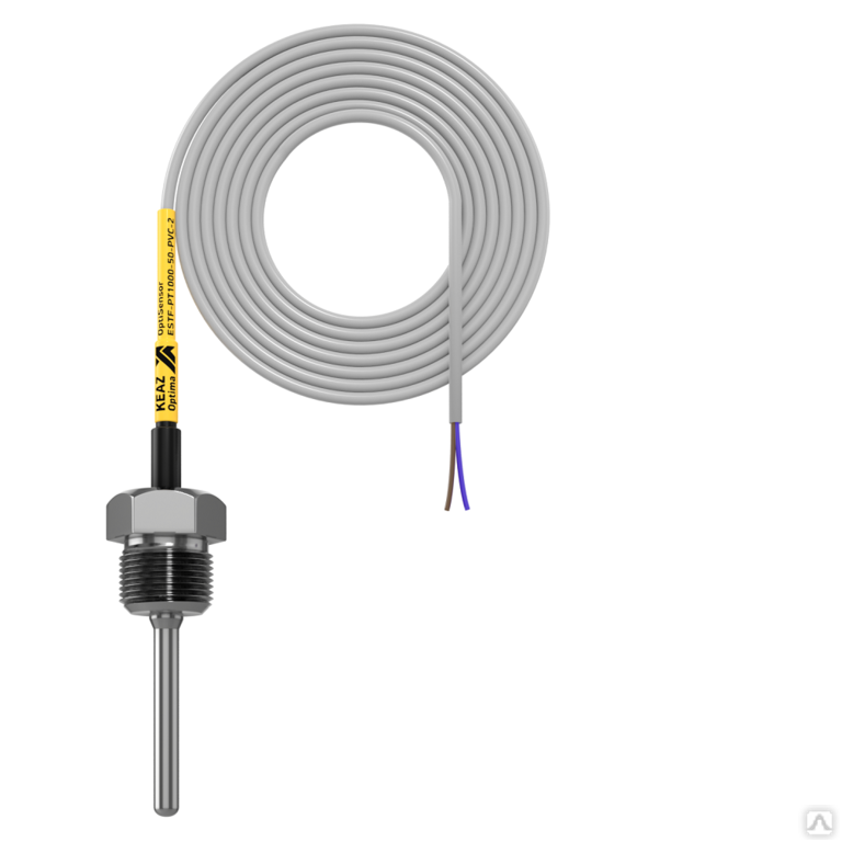 Датчик температуры канальный OptiSensor HTF100-PT1000-PVC-2 КЭАЗ купить ...